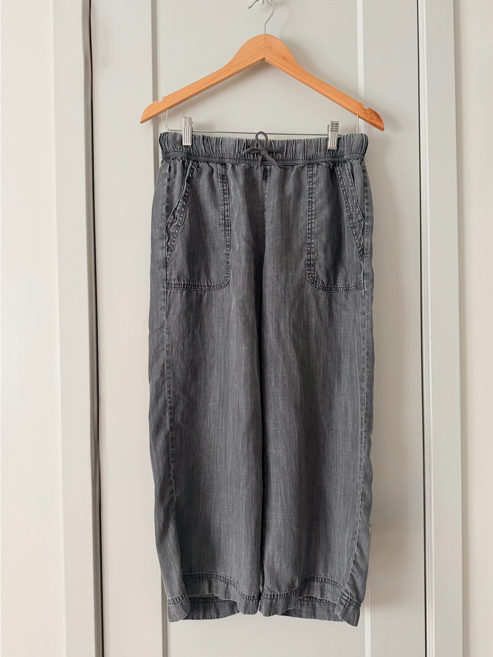 Splendid Studio Treatment Lyocell Pants River Rock Acid Wash Gray M